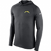 Men's San Diego Chargers Nike Charcoal Stadium Touch Hooded Performance Long Sleeve T-Shirt,baseball caps,new era cap wholesale,wholesale hats